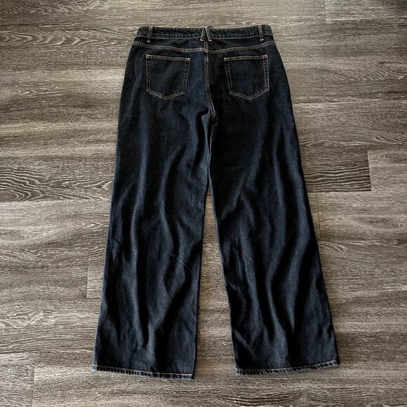 NWT Lioness Top Model Jeans Charcoal Size XXL / 12 Wide Leg Straight Denim Pants - Picture 9 of 15